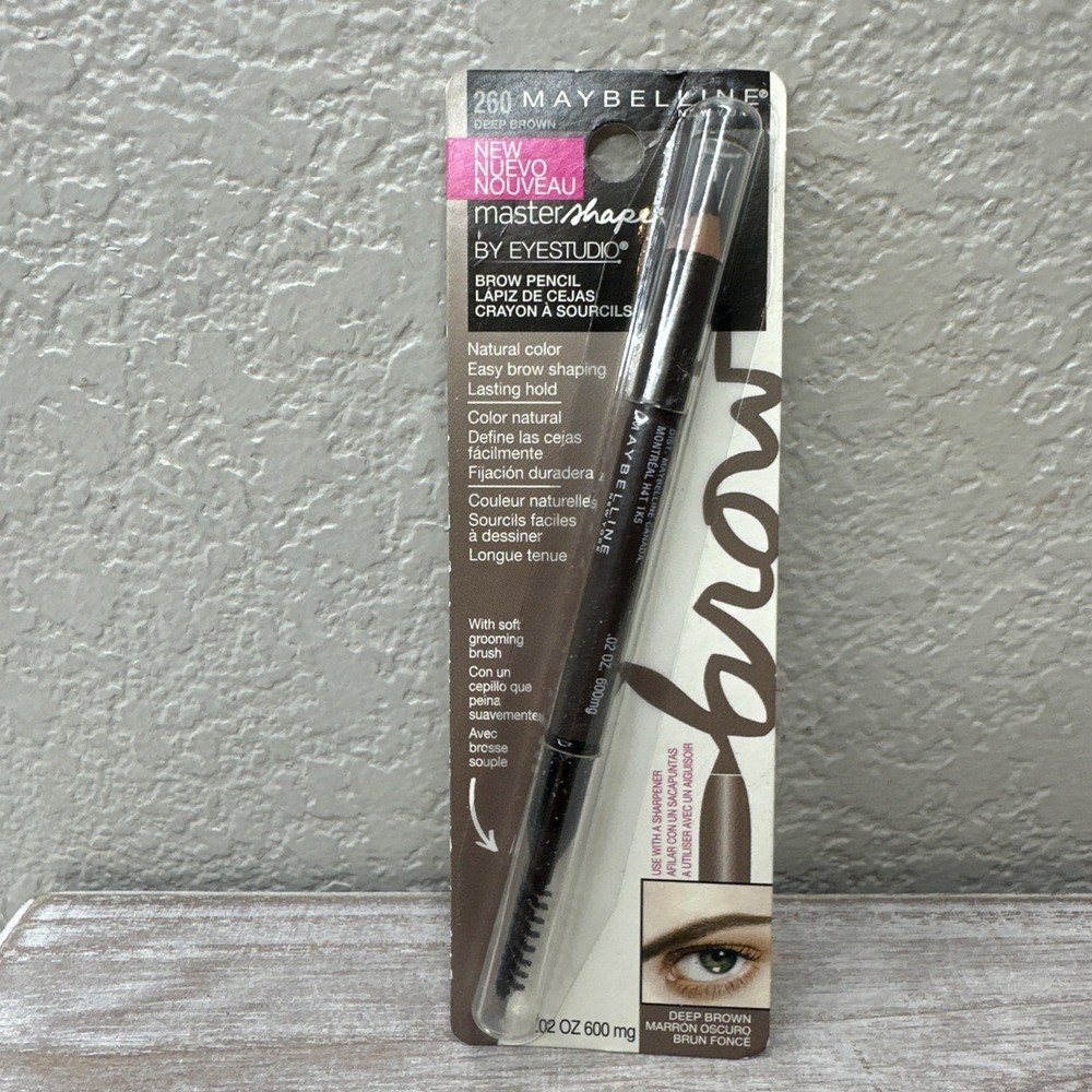 $28 🌙 Maybelline Master Shape Brow Pencil 260 DEEP BROWN NEW
